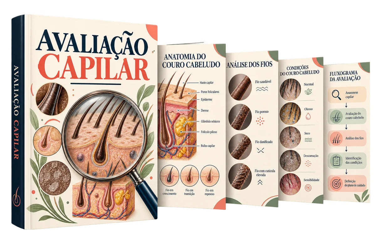 30 fluxogramas para organizar as etapas da avaliação capilar.